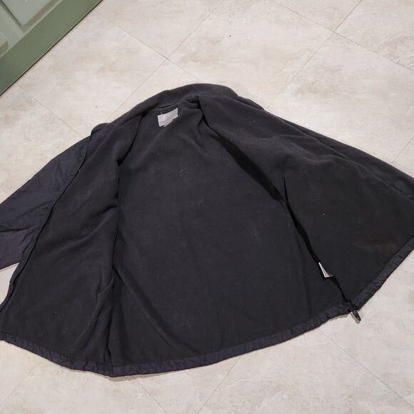 VTG Y2K NIKE Mens L Large Fleece Lined Black Windbreaker Jacket 2000s Silver Tag - Picture 9 of 13